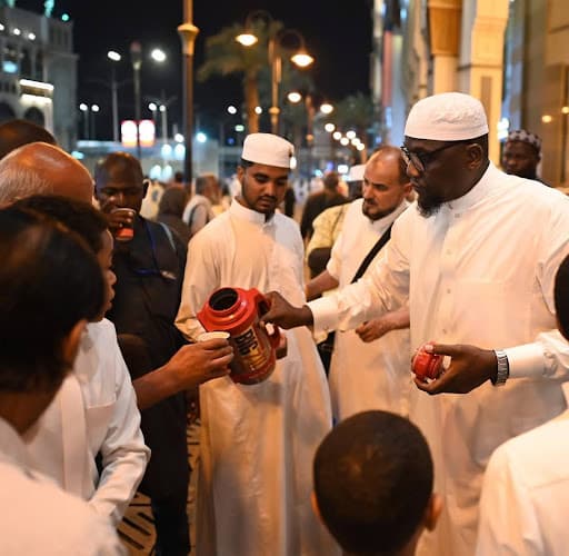Pilgrims at the Holy Mosque